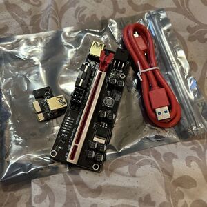 PCI-E 1x to 16x Powered USB3.0 GPU Riser Extender Adapter Card